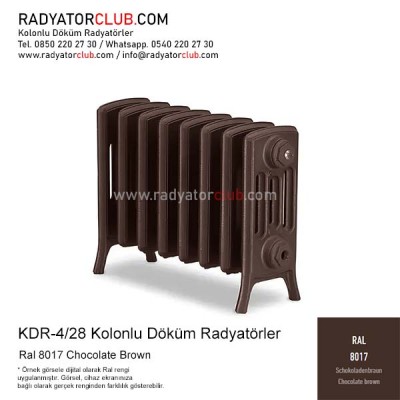 Kdr-4-28 Kolonlu Ayaklı Döküm Radyatör, Ral 8017 |  8 Kolon Kdr-4-28 Kolonlu Ayaklı Döküm Radyatör, Ral 8017 |  8 Kolon